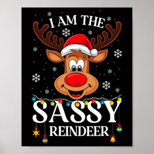 I'm The Sy Reindeer Funny Xmas Holiday Reindeer Lo Poster