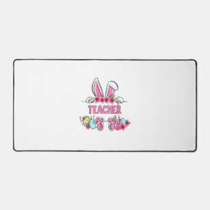 I'm The Teacher Bunny Easter Day Rabbit Desk Mat
