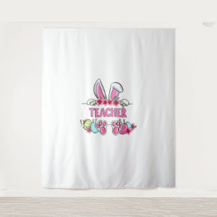 I'm The Teacher Bunny Easter Day Rabbit  Tapestry