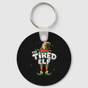 I'm The Tired Elf Family Matching Group Christmas  Key Ring