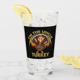 I'm The Uncle Turkey Family Matching Thanksgiving  Glass