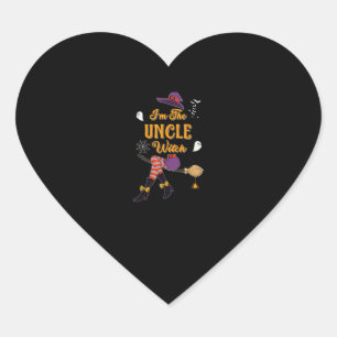 Im The Uncle Witch Halloween Matching Group Costum Heart Sticker