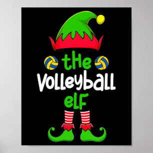 I'm The Volleyball Elf Christmas Family Matching P Poster