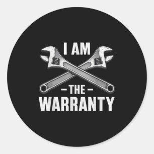 I'm The Warranty Auto Mechanic Classic Round Sticker