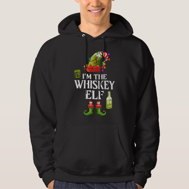 I'm The Whiskey Elf Matching Family Christmas Hoodie (Front)