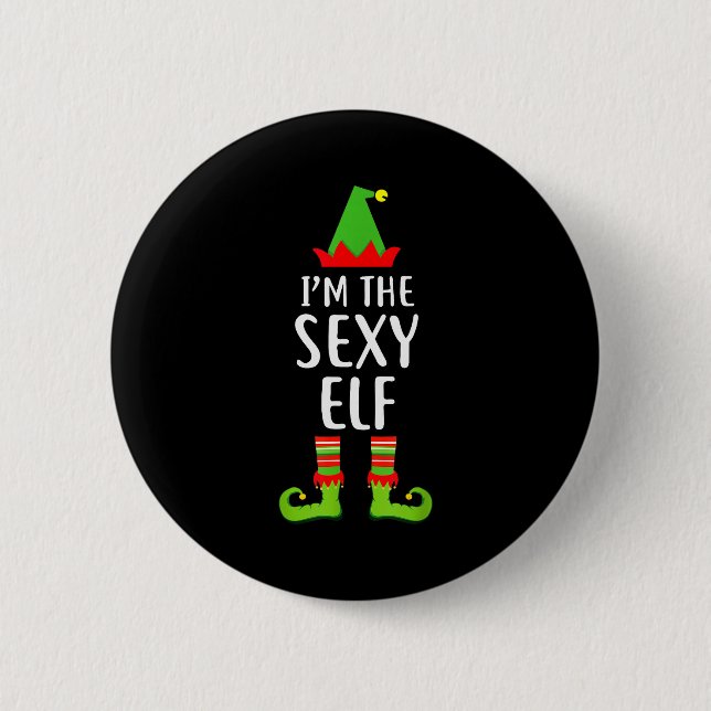 I'm The Y Elf Matching Family Group Christmas T Sh 6 Cm Round Badge (Front)
