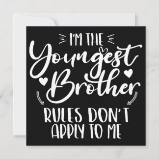 I'm The Youngest Brother Sarcastic Brother Cool Holiday Card