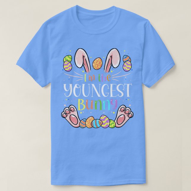 I'm The Youngest Bunny Matching Family Easter Part T-Shirt (Design Front)