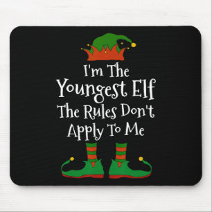 I'm The Youngest Elf Family Matching Fun Christmas Mouse Pad