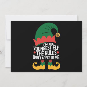 I'm The Youngest Elf Matching Family Christmas Holiday Card