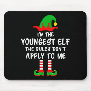 I'm The Youngest Elf Matching Family Christmas  Mouse Pad