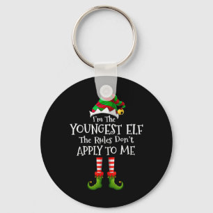 I'm The Youngest Elf Rules Don't Apply To Me Match Key Ring