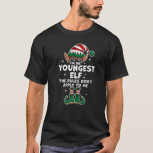 I'm The Youngest Elf Xmas Family Matching Christm T-Shirt