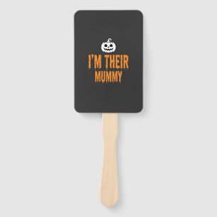 I'm Their Mummy Halloween Mummy Design Hand Fan