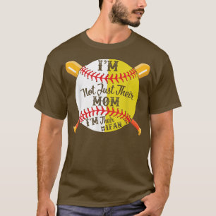 Im Their Number 1 Fan Softball Baseball Mum 124 T-Shirt