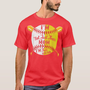Im Their Number 1 Fan Softball Baseball Mum T-Shirt