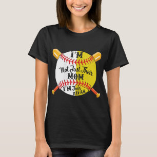 I'm Their Number 1 Fan Softball Baseball Mum T-Shirt