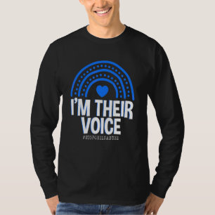 I'm Their Voice Heart Child Abuse Awareness Month T-Shirt
