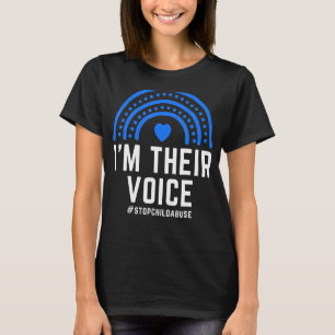 I'm Their Voice Heart Child Abuse Awareness Month T-Shirt