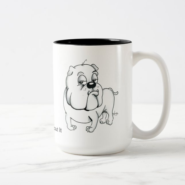 I'm Thinking About it Bulldog Coffee Mug (Right)