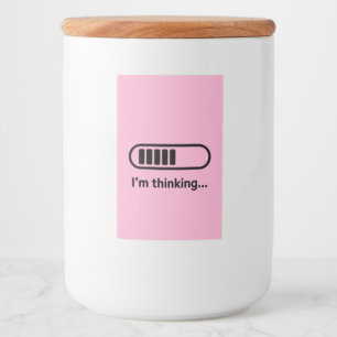 I'm Thinking... Loading Progress Bar Pink Minimali Food Label
