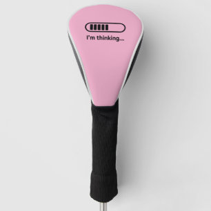 I'm Thinking... Loading Progress Bar Pink Minimali Golf Head Cover