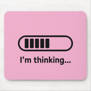 I'm Thinking... Loading Progress Bar Pink Minimali Mouse Pad