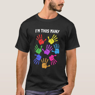 I'm This Many 40Th Birthday Fourty Fingers 40 Year T-Shirt