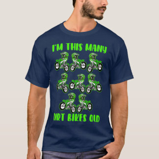 Im This Many Dirt Bikes Old 8 Years 8th Birthday T-Shirt