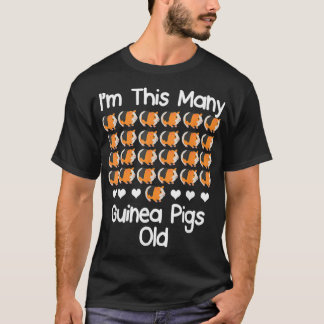Im This Many guinea pigs Old 25 year old birthday T-Shirt