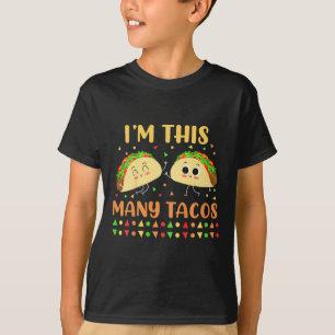 I'm This Many Tacos Second Birthday Party Cinco De T-Shirt