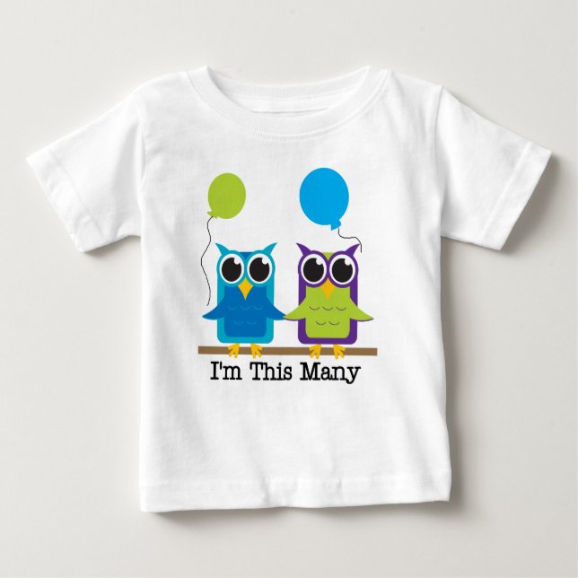 I'm This Many -Two! Baby T-Shirt (Front)