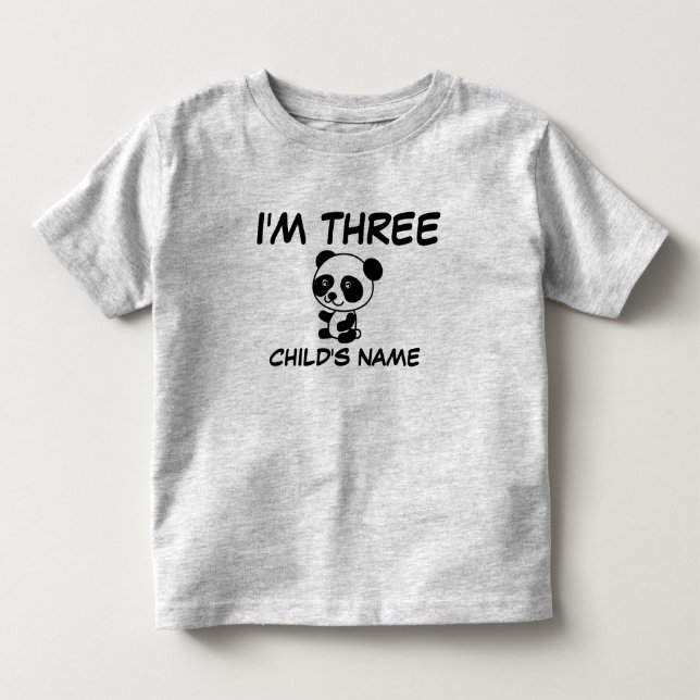I'M THREE (AGE 3) Personalised T-shirts (Front)