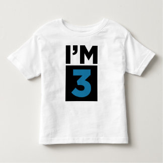 I'm Three Blue Third Birthday Shirt