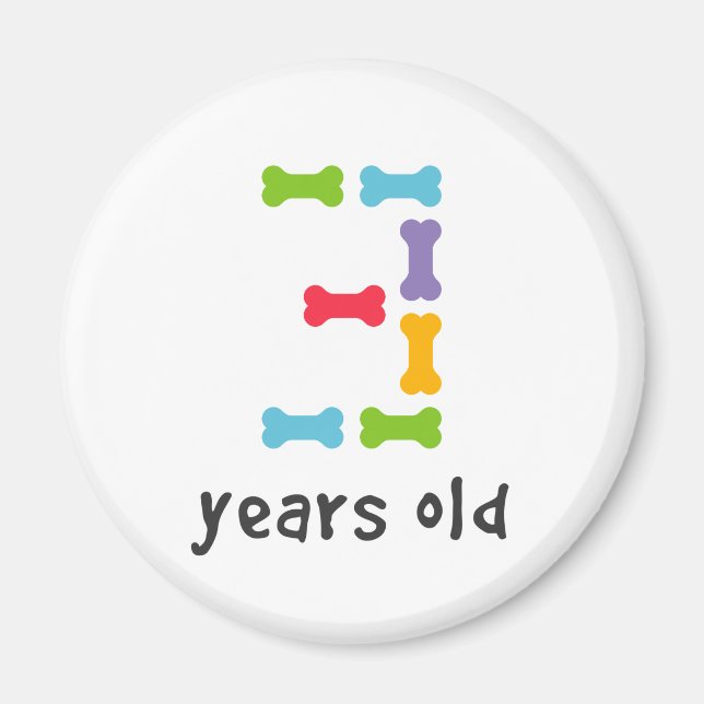 I'm Three Years Old Magnet (Front)
