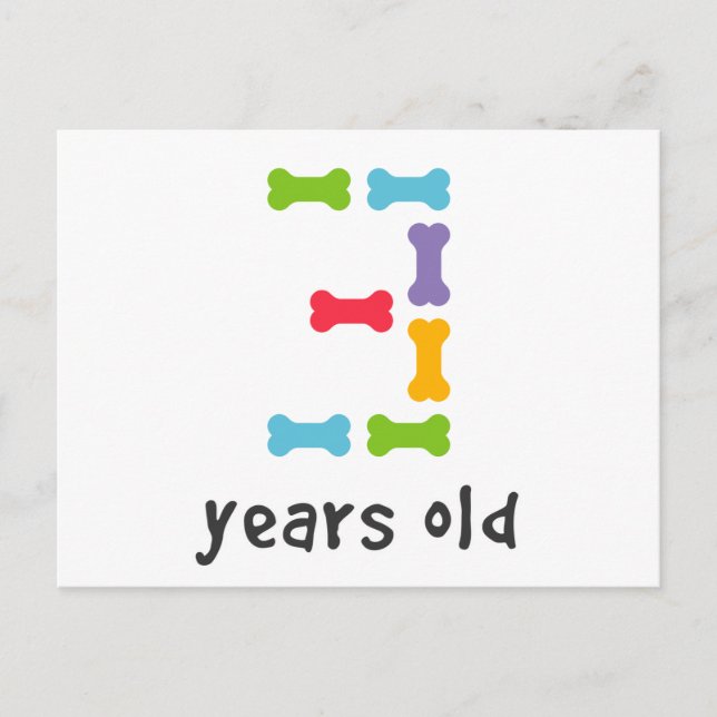 I'm Three Years Old Postcard (Front)