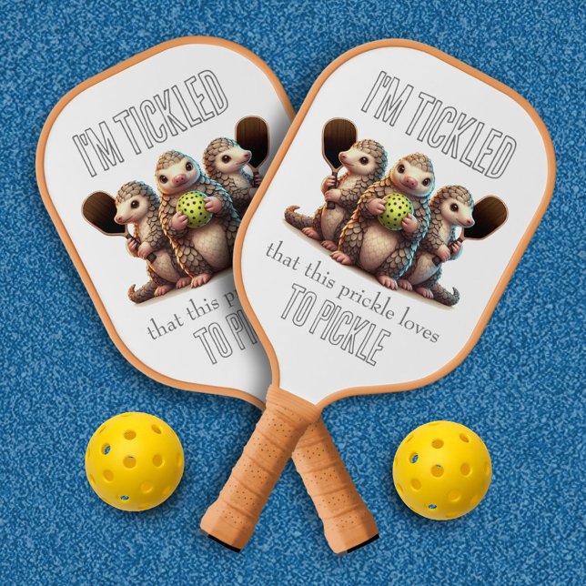I'm Tickled that This Prickle Loves to Pickle! Pickleball Paddle (I'm Tickled that This Prickle Loves to Pickle Pickleball Paddle (Front n Back) Cover Photo)