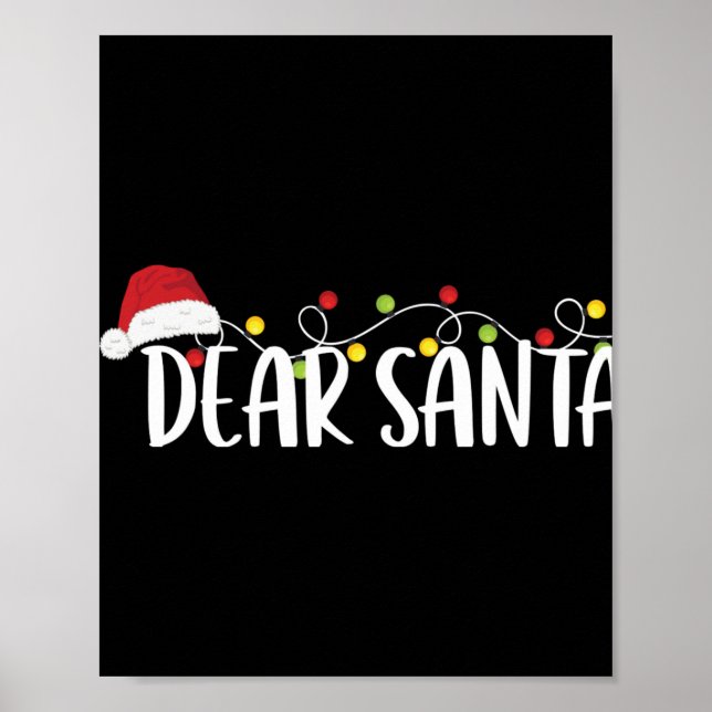 Im Too Cute For The Naughty List Funny Christmas T Poster (Front)