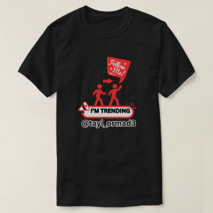 I'M TRENDING SOCIAL INFLUENCER BLACK UNISEX MEN'S T-Shirt