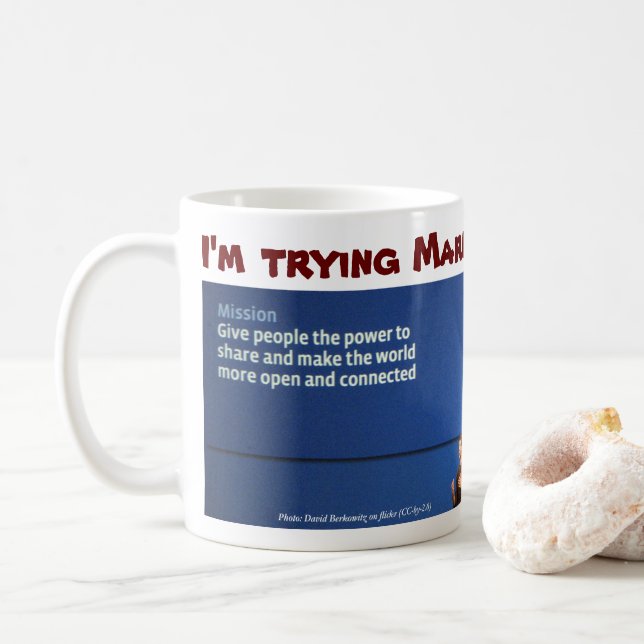 I'm Trying Mark Mug by RoseWrites (With Donut)