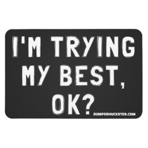 I'm Trying My Best, Ok? Magnet