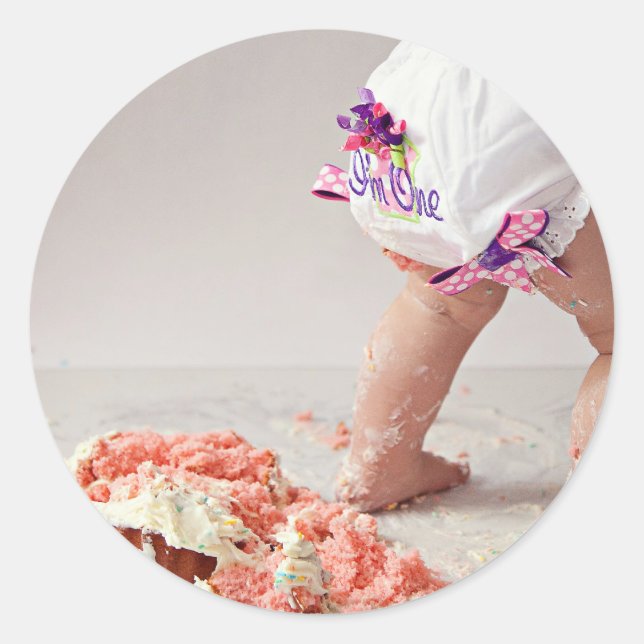 I'm Turning One! Classic Round Sticker (Front)