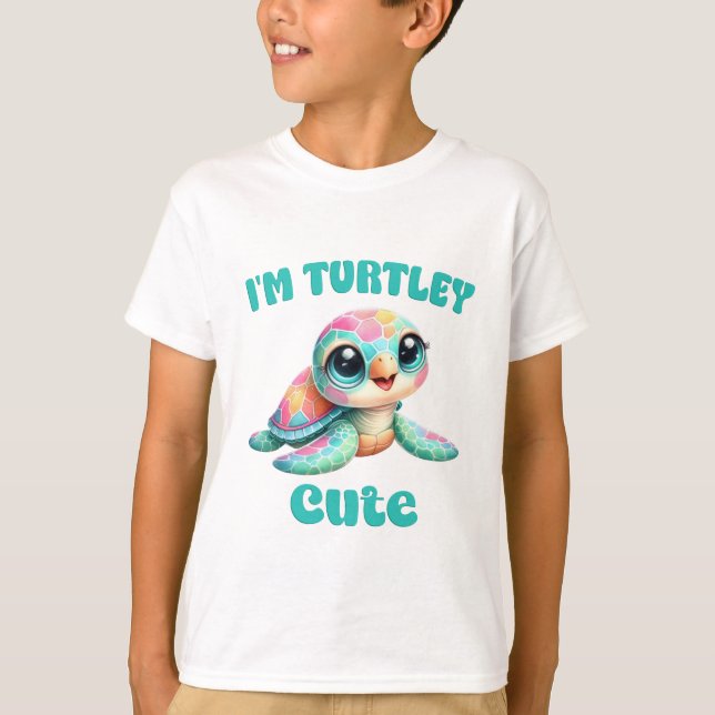 Im Turtley Cute Funny Turtle Art T-Shirt (Front)