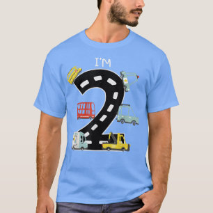 I'm Two 2 Year Old Birthday Boy Garbage Truck Todd T-Shirt