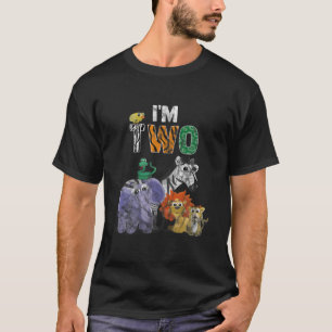 I'm Two Fun Zoo Theme Birthday Gift Safari Jungle T-Shirt