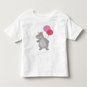 I'm Two Hippo with Balloons Toddler T-Shirt