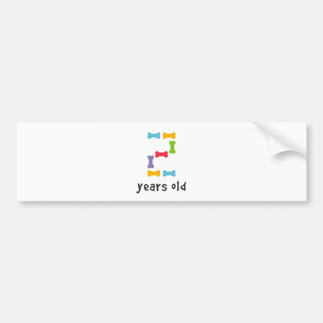 I'm Two Years Old Bumper Sticker (Front)