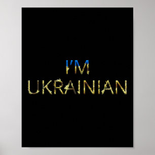 I'm Ukrainian - Ukraine Shirt Sunflower Retro Ukra Poster