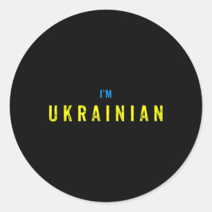 I'm Ukrainian Vintage Ukraine Classic Round Sticker