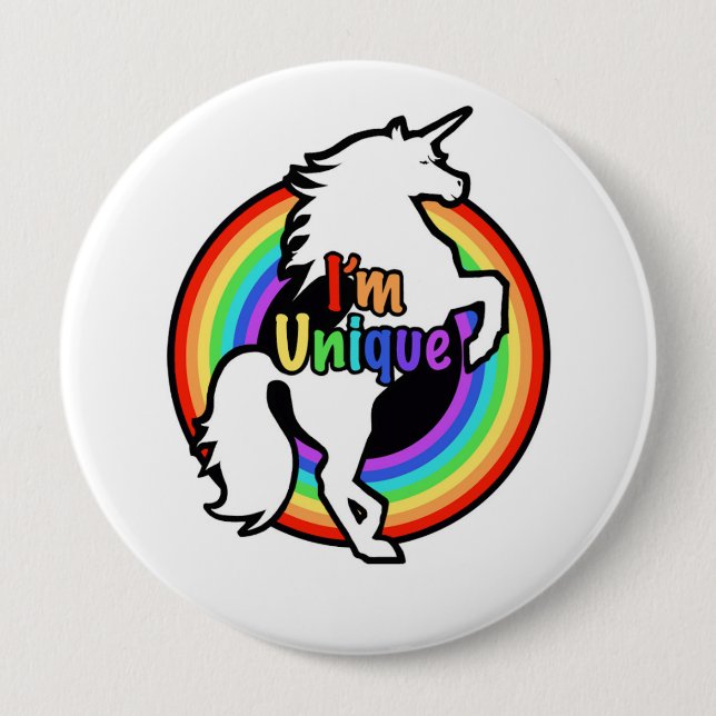 I'm unique 10 cm round badge (Front)